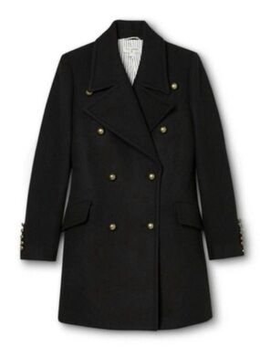 Nili Lotan for Target Black Double-Breasted
Peacoat Women's Size Small